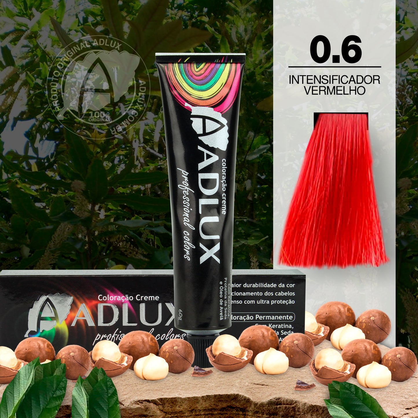 Coloração Creme Adlux 0.6 Intensificador Vermelho - 60g