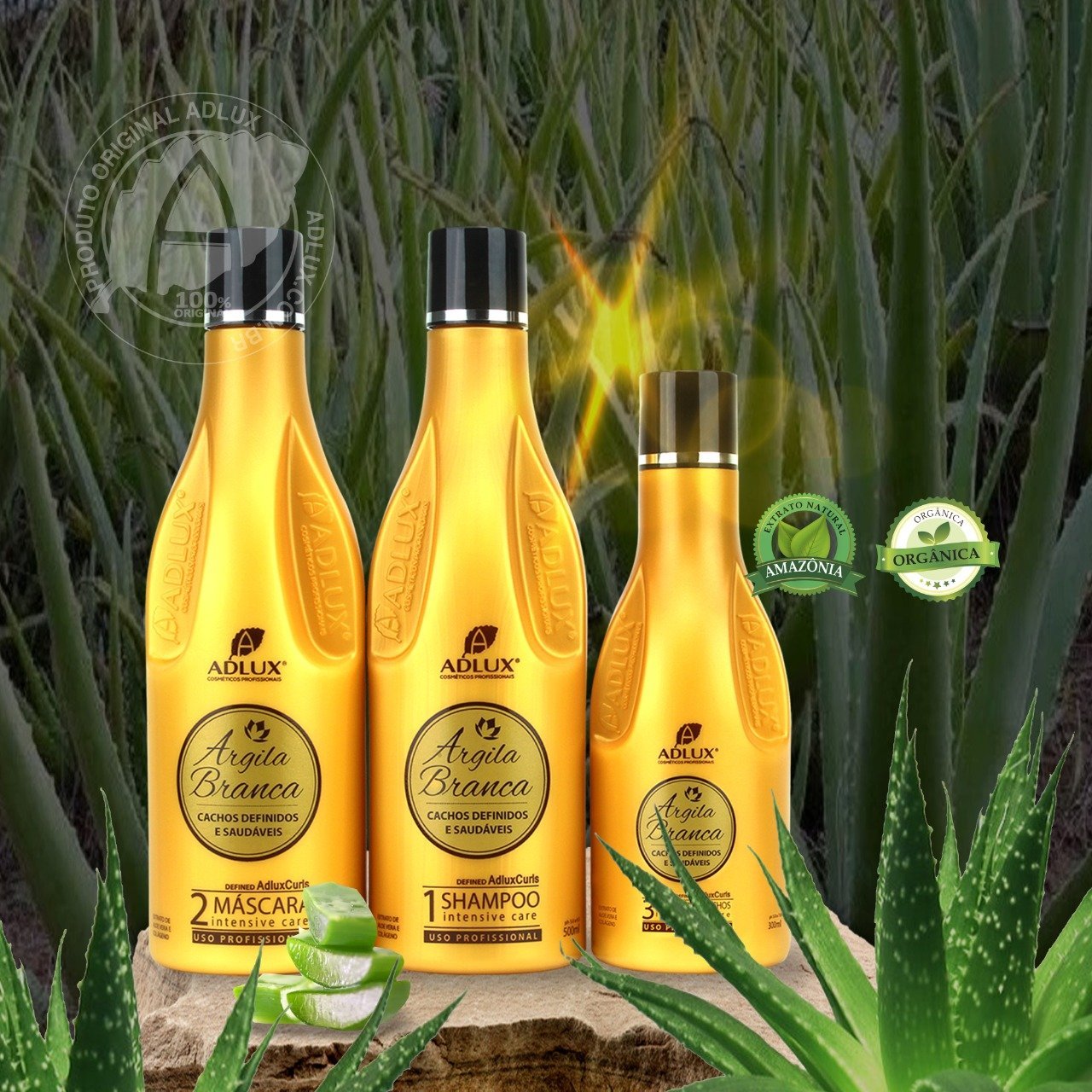 Kit Argila Branca Cachos Definidos Manutenção – 3 Passos
