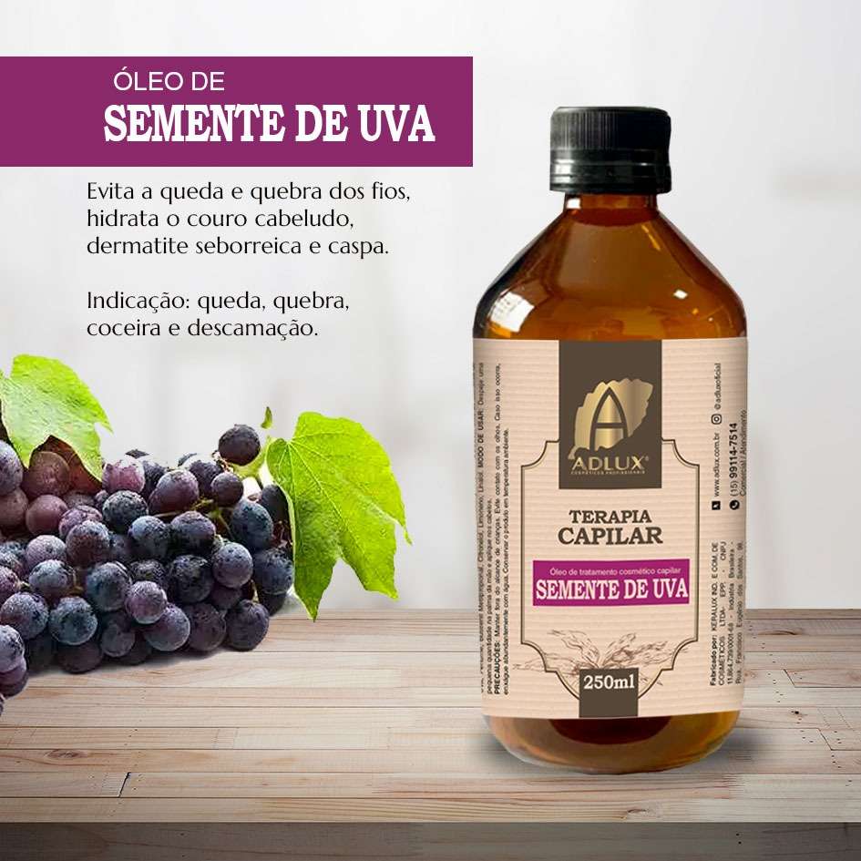 Óleo Vegetal de Semente de Uva 250ML